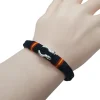 New PCMaes Pulsera náutica biothane grillete para hombre negra