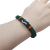 Pulsera náutica biothane grillete para hombre verde