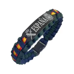Pulsera Paracord, 2 escudos G. Civil y CNP España