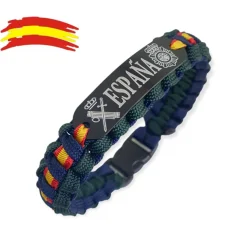Pulsera Paracord, 2 escudos G. Civil y CNP España