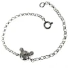 Pulsera Para Niñas Cadena Rolo Y Chatones De Plata De Ley