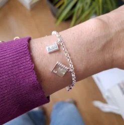 Best Dímelo con Plata Pulsera Profesora de plata