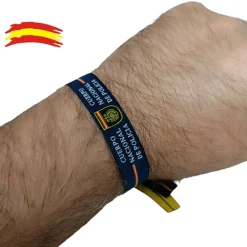 Pulseras 10 unidades cinta bordada ajustable azul del CNP