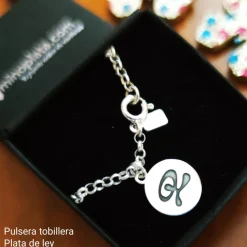 Pulsera Tobillera En Plata De Ley Con Indalo Colgante