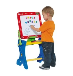 Pupitre y Pizarra Magnético Infantil Rojo y Azul