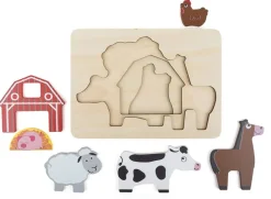 Puzle a capas animales de la granja