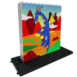 Puzle vertical Dragón azul - caja de 32 piezas