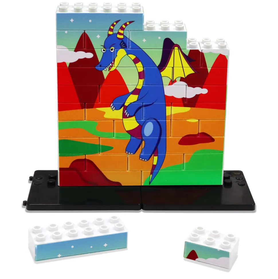 Puzle vertical Dragón azul - caja de 32 piezas