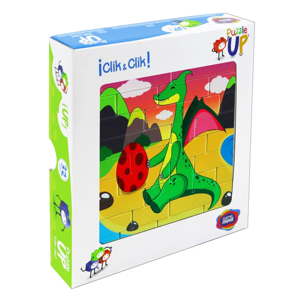 Best Game Movil Puzle vertical Dragón verde - caja de 32 piezas