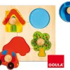 Best Diset Puzzle de colores. Casa, coche, pelota y árbol