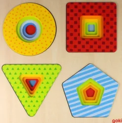 Outlet Goki Puzzle de formas geométricas de 4 capas
