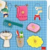 Discount Diset Puzzle de madera cuarto de baño