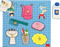 Discount Diset Puzzle de madera cuarto de baño