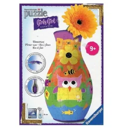 Puzzle 3D Jarrón Búhos Girly Girl