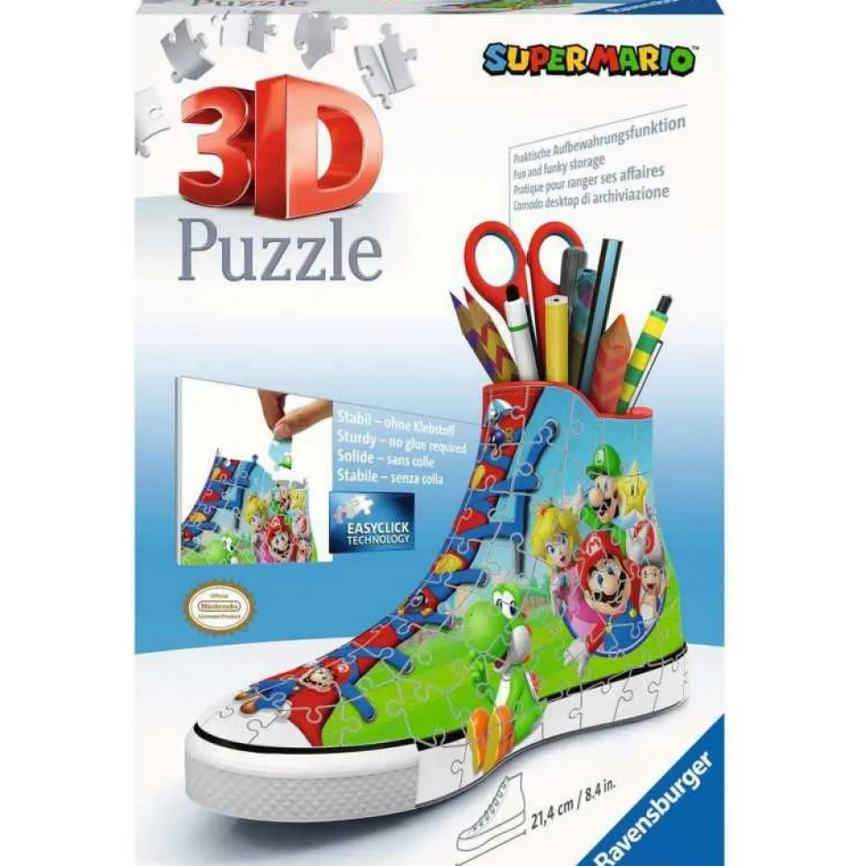Puzzle 3d Sneaker Super Mario Bros - Zapatilla porta Lápices
