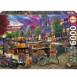 Puzzle 6000 piezas Bicicletas en Ámsterdam - Educa