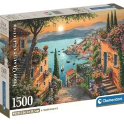 Clementoni Puzzle 1500 piezas Escalones hacia el Puerto Mediterráneo -