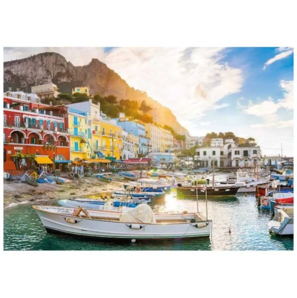 Puzzle 1500 piezas Isla Capri bahía de Nápoles en Italia -