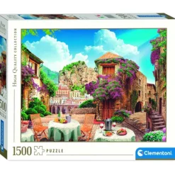 Puzzle 1500 piezas Vista Italiana Pueblo Mediterráneo