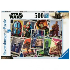 Puzzle Ravensburger Colección Star Wars El Mandaloriano de 500 Piezas, de 36 x 49 para toda la familia con Grogu