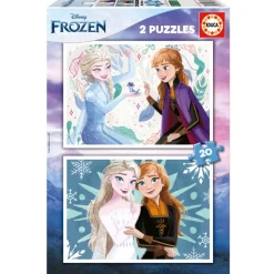 New Educa Borras 2 Puzzles de 20 piezas Frozen de Educa