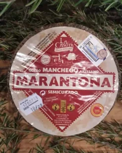 Online Ibéricos a Domicilio Gourmet Queso Marantona La Casota Semicurado, ​Queso Artesano Manchego de La Solana – CIUDAD REAL D.O. La Mancha - Pieza 1 k