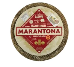 Online Ibéricos a Domicilio Gourmet Queso Marantona La Casota Semicurado, ​Queso Artesano Manchego de La Solana – CIUDAD REAL D.O. La Mancha - Pieza 1 k