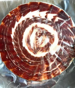 Ración. Plato de Jamón de Bellota 100 % Ibérico Cortado a Cuchillo