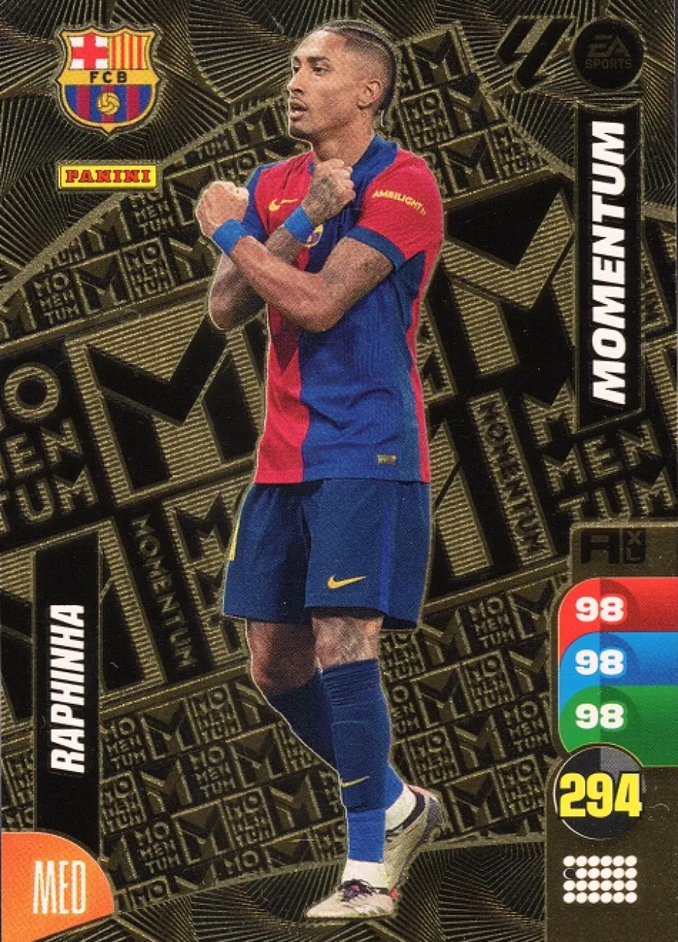 Raphinha Momentum FC Barcelona cromo Adrenalyn XL 2024 2025 La liga 24/25