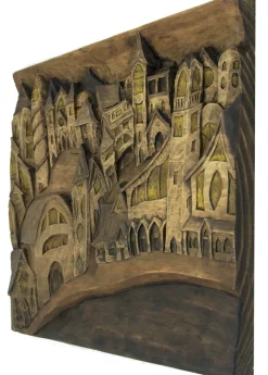 Online Cousas de madeira Relieve pueblo vintage