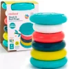 Miniland Rodillo de anillos apilables sensorial para bebés