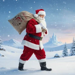 Saco de Papá Noel de Lino 70x50 cm