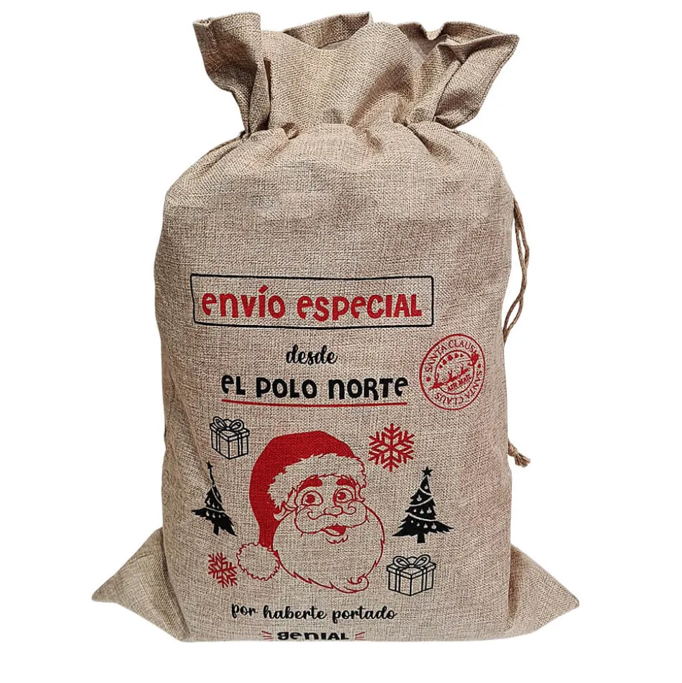 Saco de Papá Noel de Lino 70x50 cm
