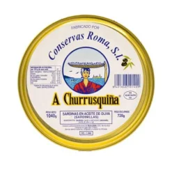 Sardinillas en Aceite de Oliva 120-130 Piezas A Churrusquiña - Conservas Gallegas Premium