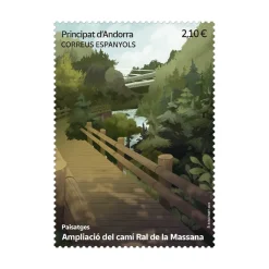 Sello Ampliació del camí Ral de la Massana | Sellos de Andorra