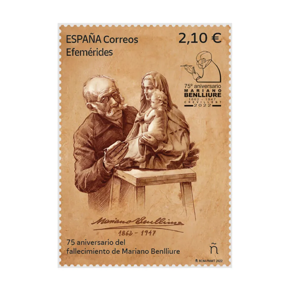 Online Sello 75 aniversario de Mariano Benlliure | Pack de 4