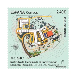 Discount Sello 90 aniversario Instituto de Ciencias de la Construcción Eduardo Torroja | Serie Arquitectura | Pack de 2