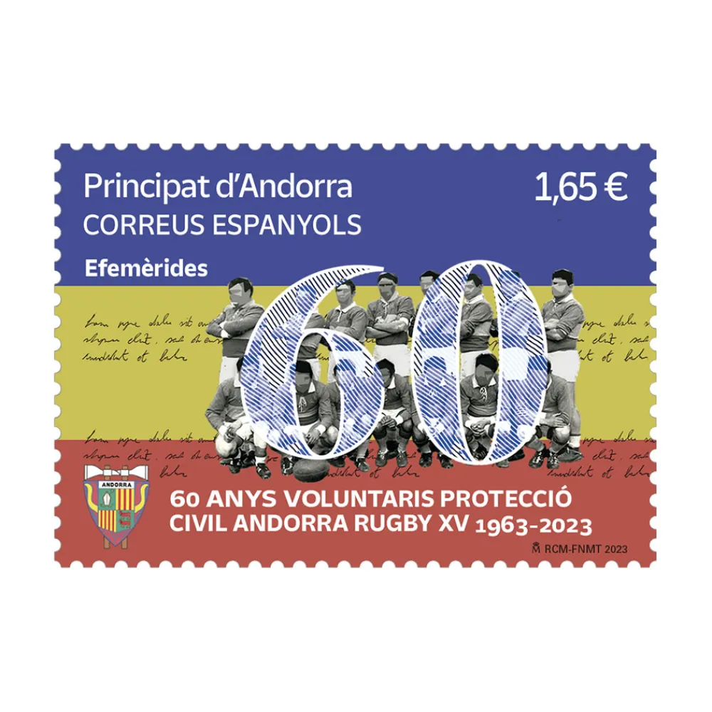 Online Sello 60è aniversari VPC Andorra I Efemérides | Sellos de Andorra