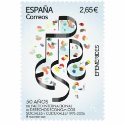 Online Sello 50 años del pacto internacional de derechos Económicos, Sociales y Culturales | Serie Efemérides