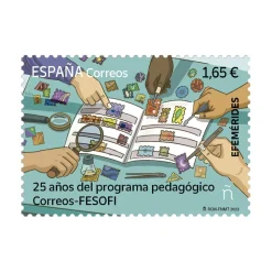 Sello 25 años del programa pedagógico Correos-FESOFI | Pack de 5