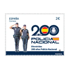 Sello 200 Años Policía Nacional | Efemérides | Hoja Bloque