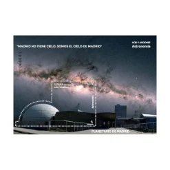 Clearance Sello astronomía | Planetario de Madrid I Serie Ocio y aficiones I Hoja bloque