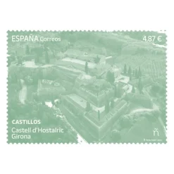 Sello Castell d´ Hostalric. Girona | Serie Castillos | Colección Patrimonio