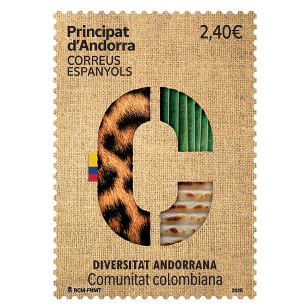 Sale Sello Diversitat andorrana. Comunitat Colombiana | Serie Sellos de Andorra | Pack de 2