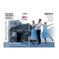 Sello Esbart San Romà d´Encamp | Andorra | Cultura Popular | Pack de 5
