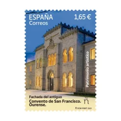 Sello fachada del antiguo Convento de San Francisco. Ourense I Pack de 5