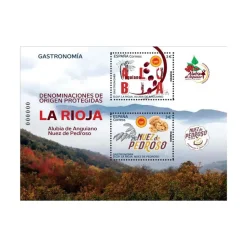 Sello Gastronomía D.O. Protegidas La Rioja I Hoja bloque