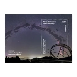 Sello La Massana Starlight, Andorra Comapedrosa | Colección Paisatges | Hoja bloque | Sellos de Andorra