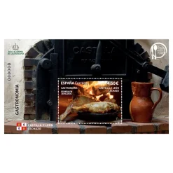 Hot Sello Lechazo. Castilla y León | Gastronomía: España en 19 platos 2024 | Hoja bloque