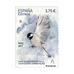 Sello Mail Art. Aire. Obra seleccionada en la VI Exposición: Carmen Peláez I Pack de 5